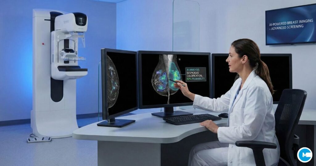 AI artificial intelligence analyzing mammogram breast cancer screening technology