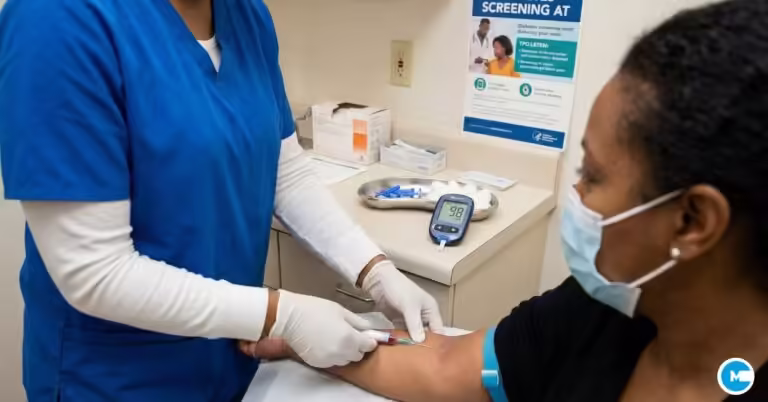 Fasting blood sugar test procedure - blood sample collection for diabetes screening