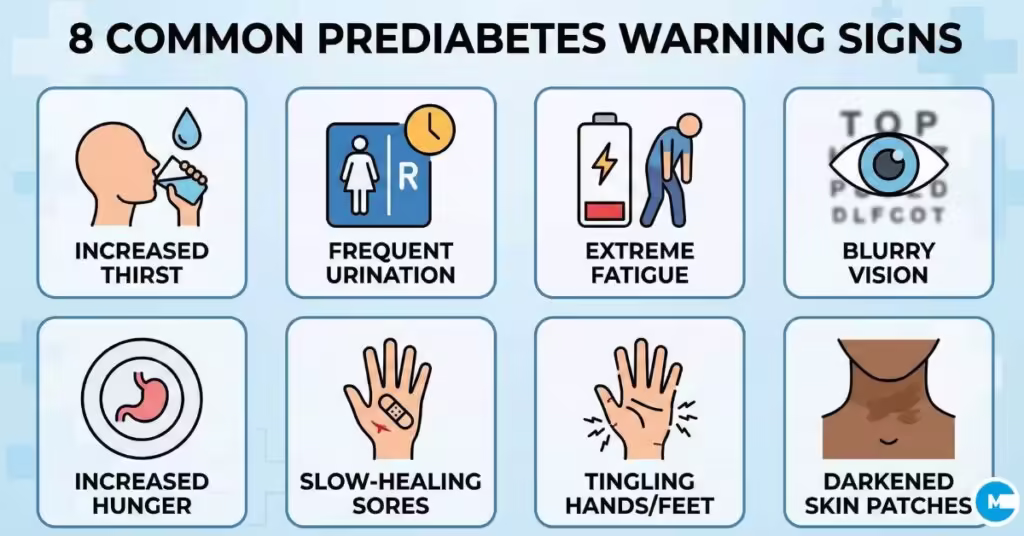 Prediabetes symptoms checklist - warning signs Indians should watch for
